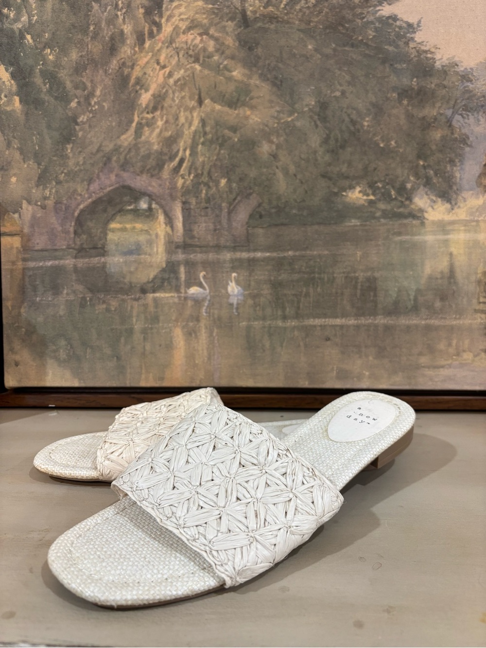 a new day Woven Slide Sandals in Off-White - Picture 1 of 3